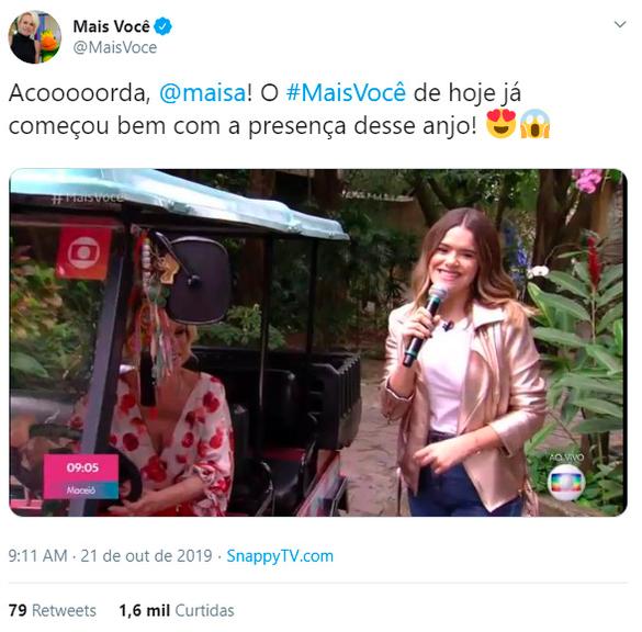 Maisa participa do 'Mais Você'