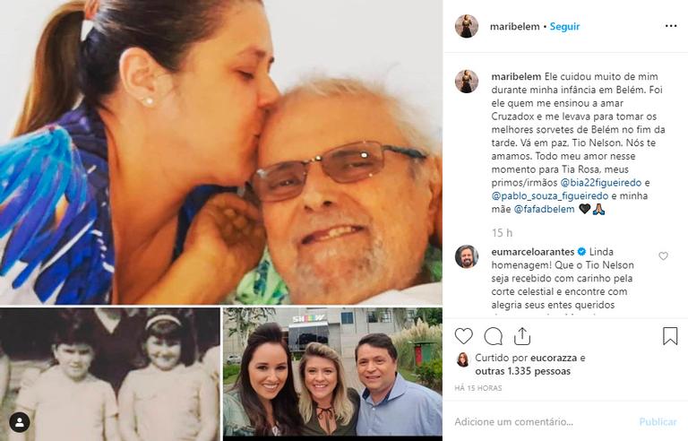 Mariana Belém se despede do tio