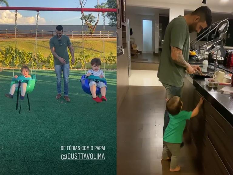 Andressa Suita flagra Gusttavo Lima com os filhos