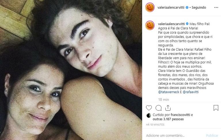 Valéria Alencar revela o nome de neta nas redes