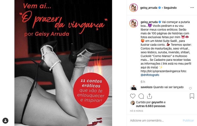 Geisy Arruda revelou detalhes de seu novo livro