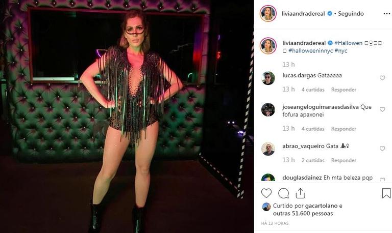 Longe do Fofocalizando, Lívia Andrade aposta em fantasia provocante e surpreende