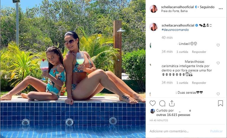 Scheila Carvalho e a filha, Giulia