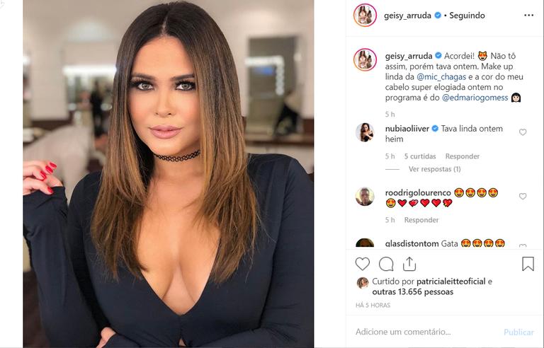 Geisy Arruda abusa do decote em look ousado