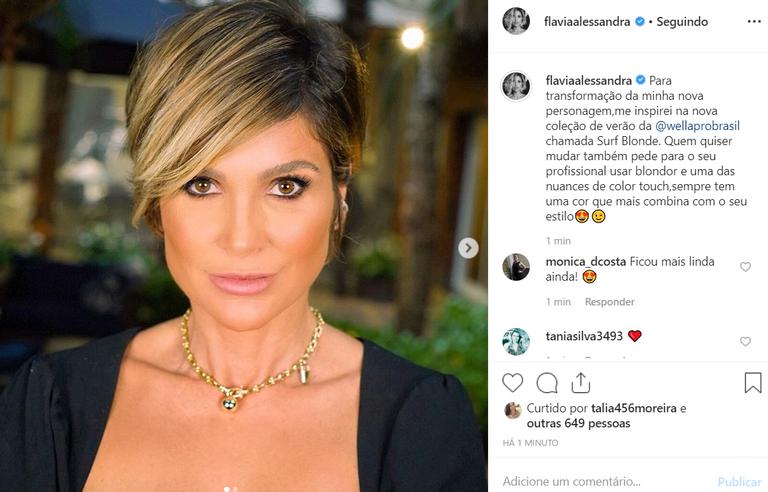 Flávia Alessandra surge com o cabelo curtinho para nova novela