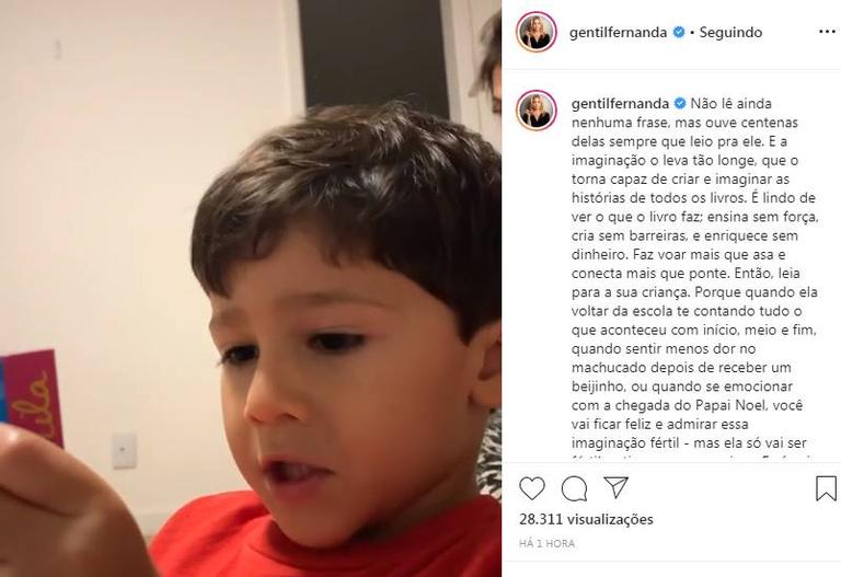 Fernanda Gentil faz linda homenagem para o filho