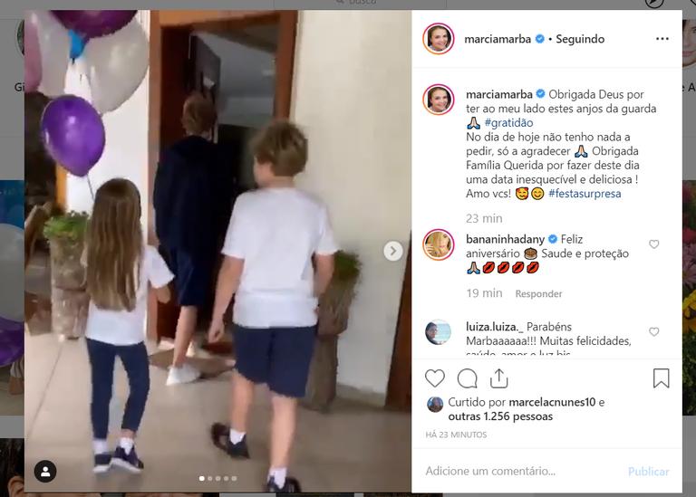 Filhos de Angélica e Luciano Huck fazem surpresa no aniversário da tia