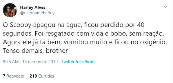 Harley Alves conta sobre acidente de Pedro Scooby