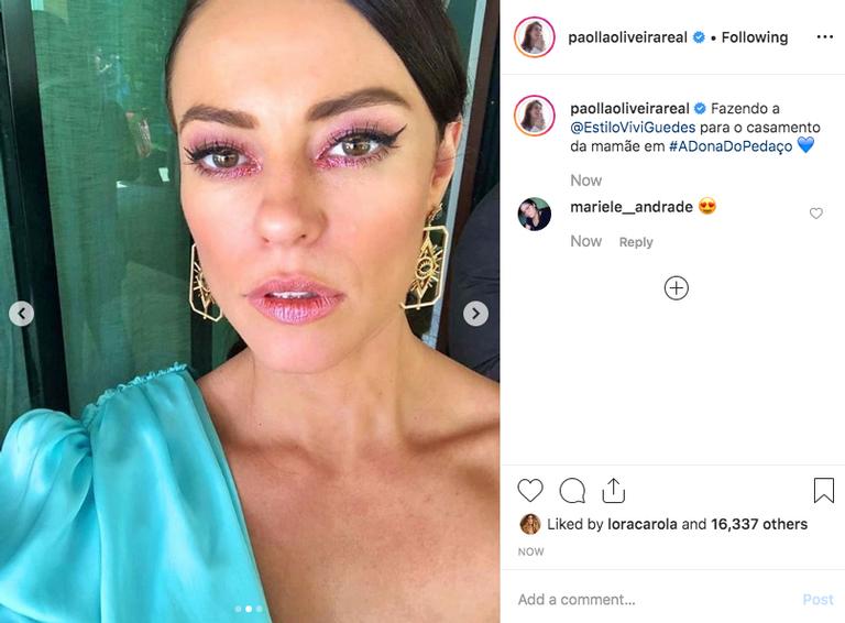 Paolla Oliveira deixa o ombro à mostra em look ousado para A Dona do Pedaço