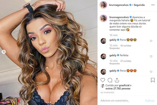 Namorada de Ludmilla abusa do decote ao surgir de lingerie: 'Perfeita'