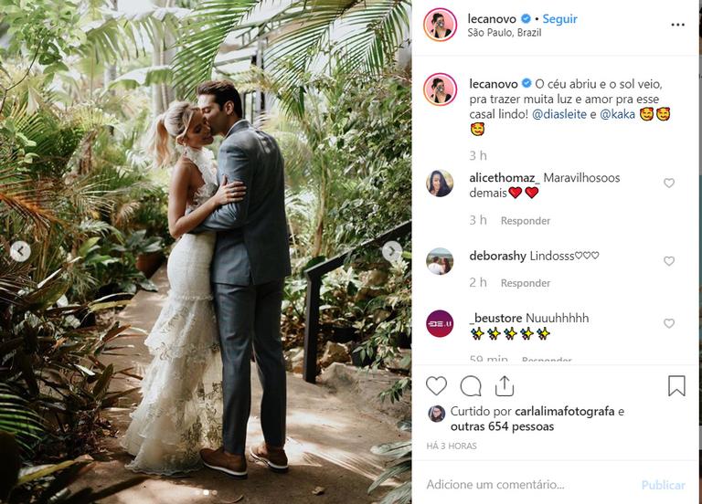 Kaká e Carol Dias fazem almoço pré-casamento