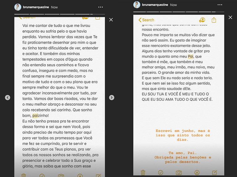 Bruna Marquezine emociona com texto íntimo de conversa com Deus