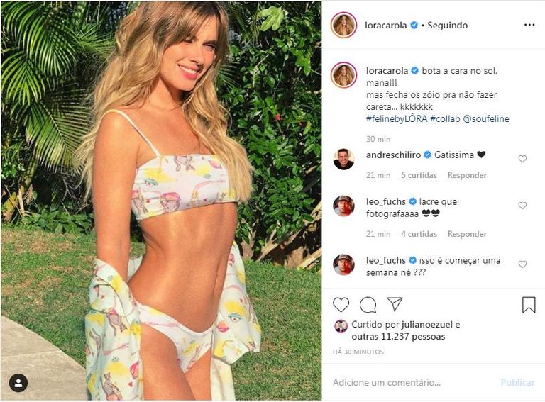 Carolina Dieckmann posa de biquíni aos 41 anos