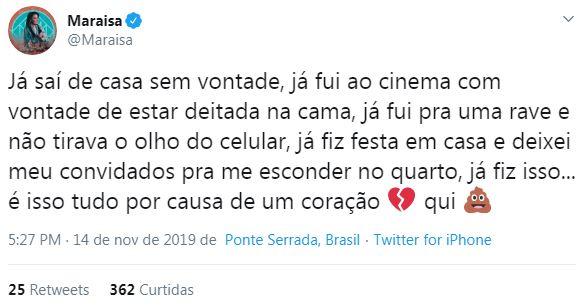 Maraisa desabafa sobre amor