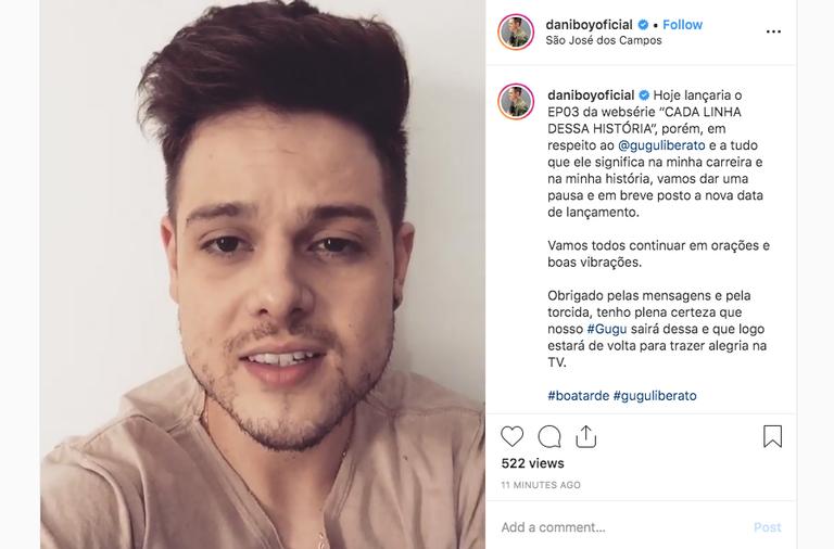 Mini Gugu, Dani Boy fala sobre o estado de saúde de Gugu Liberato