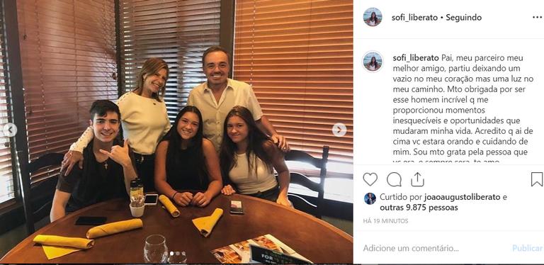 Filha de Gugu, Sofia Liberato mostra fotos inéditas com o pai