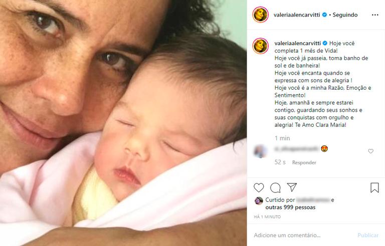 Valeria Alencar Vitti, sogra de Tatá Werneck, com Clara Maria