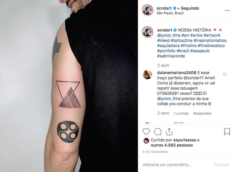 Sandy e a família fazem novas tatuagens