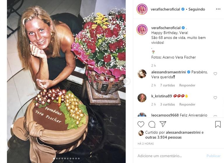 Vera Fischer celebra seu aniversário e reflete sobre a vida