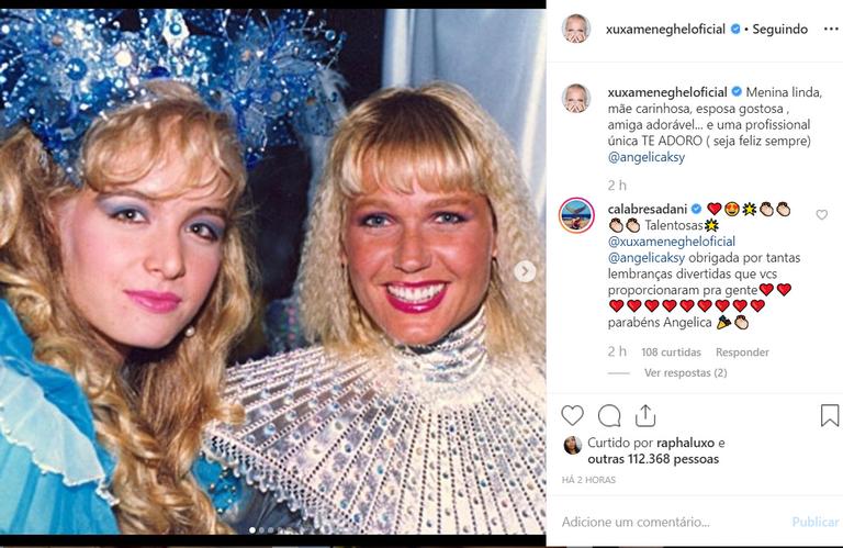 Xuxa manda recado para Angélica e relembra momentos juntas