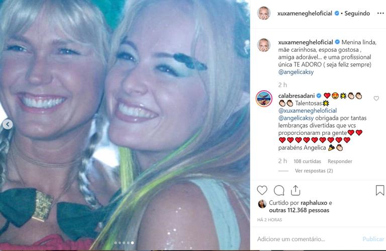 Xuxa manda recado para Angélica e relembra momentos juntas