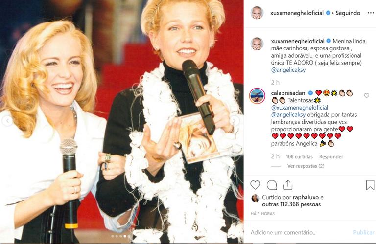 Xuxa manda recado para Angélica e relembra momentos juntas