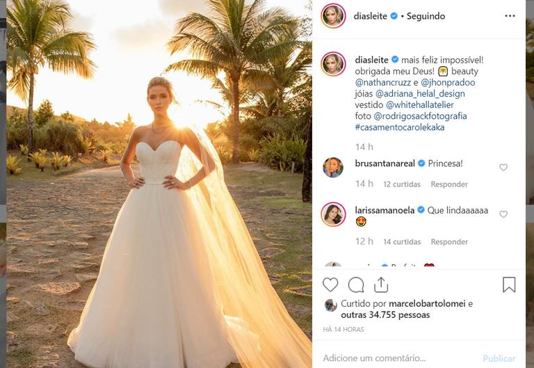 Kaká e Carol Dias mostram as fotos oficiais do casamento