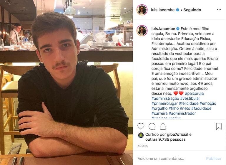 Filho gato de Luis Lacombe rouba a cena em nova foto