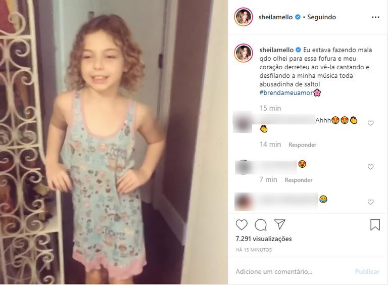 Sheila Mello mostra filha de seis anos dançando É o Tchan