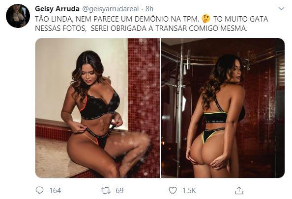 Geisy Arruda sensualiza muito nas redes sociais