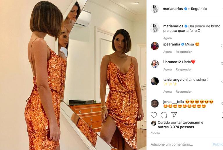 Mariana Rios ostenta decote ousado em look poderoso