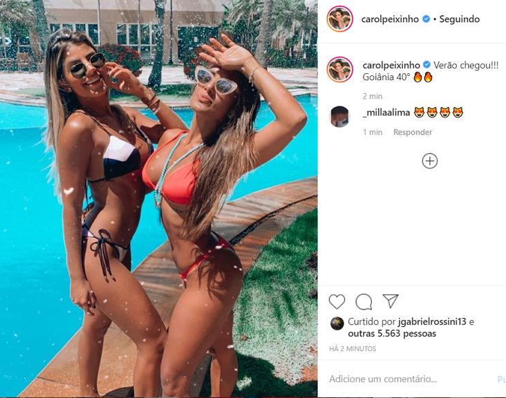 Hariany Almeida e Carol Peixinho ostentam corpos perfeitos na piscina