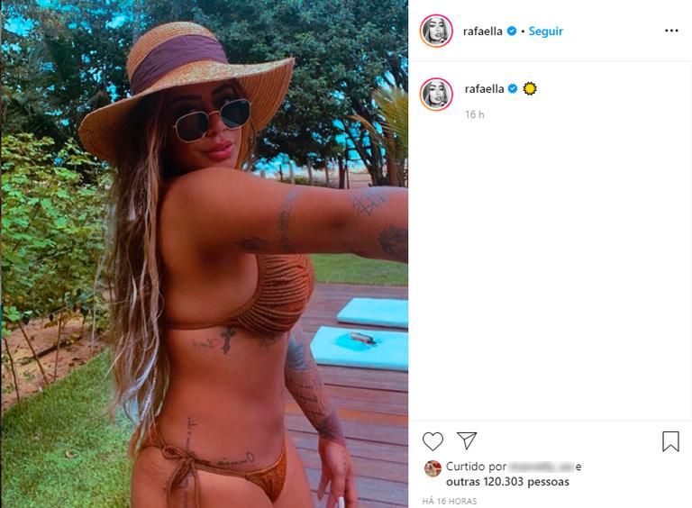 Rafaella Santos mostra frente