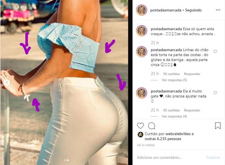 Paula Sperling é acusada de editar fotos