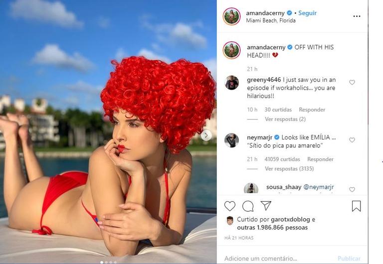 Neymar Jr. deixa comentário inusitado em foto de modelo