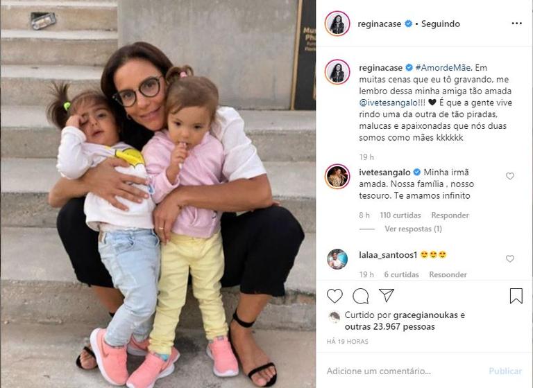 Regina Casé se derrete com clique de Ivete Sangalo