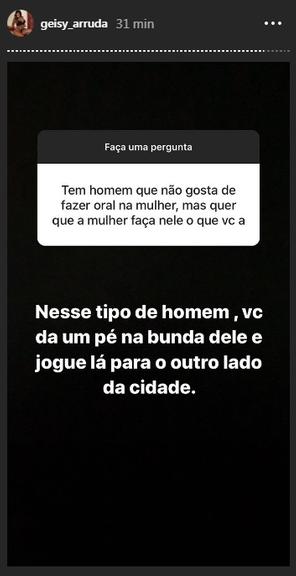 Geisy Arruda detona homens que não fazem sexo oral