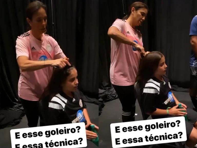 Ivete Sangalo aparece com o filho mais velho antes de jogo de futebol