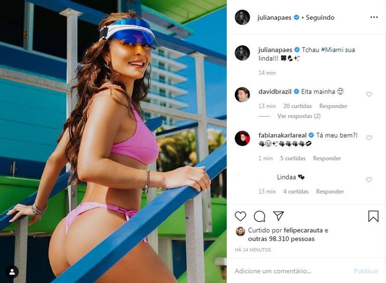 Juliana Paes destaca bumbum poderoso