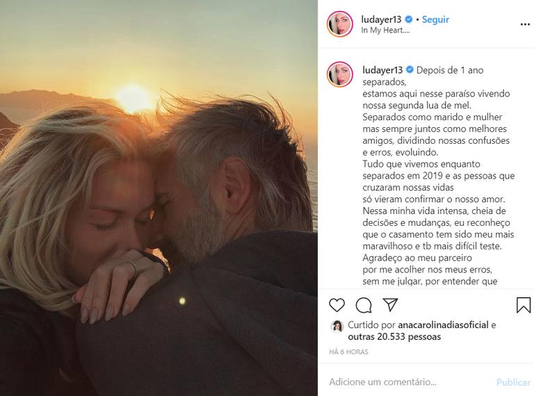 Ludmila Dayer reata o casamento após um ano separada