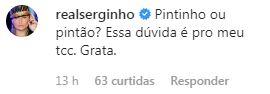 Serginho Orgastic faz comentário ousado em foto de Caique Aguiar