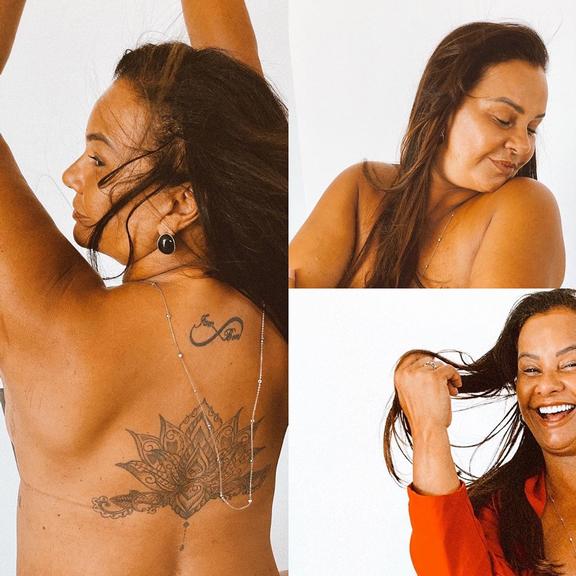 Solange Couto posa de topless aos 62 anos