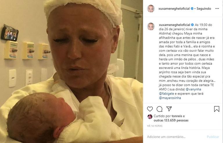 Xuxa Meneghel se emociona com coincidência envolvendo dona Alda