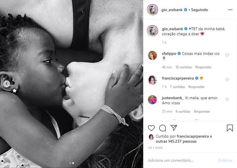 Giovanna Ewbank protagoniza momento de carinho com Titi Gagliasso nas redes sociais