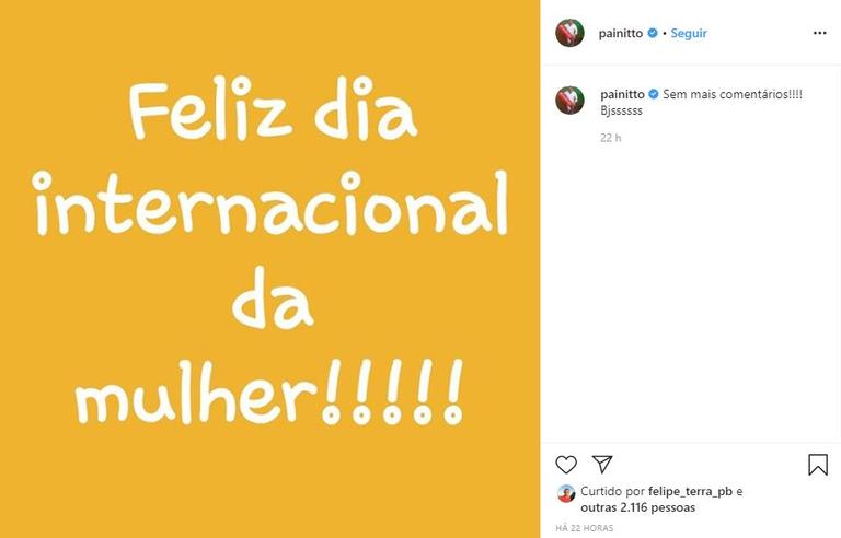 Painitto faz comentário preconceituoso nas redes