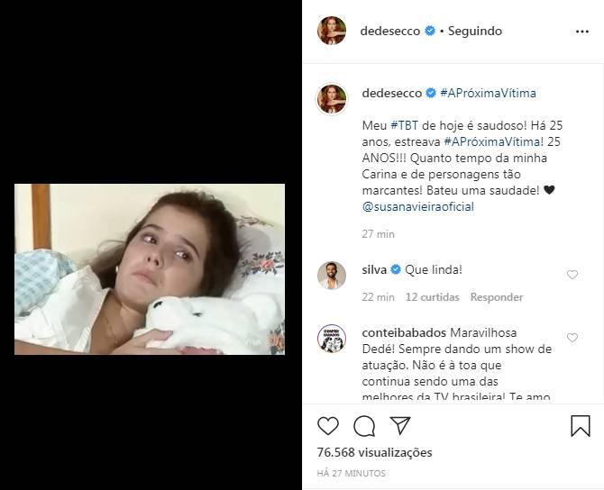 Deborah Secco recorda parceria com Susana Vieira em trama há 25 anos