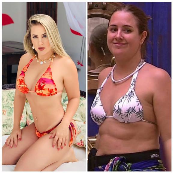 Patrícia Leitte posa em antes e depois