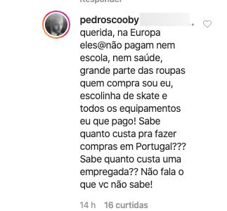 Pedro Scooby rebate críticas acerca da pensão dos filhos