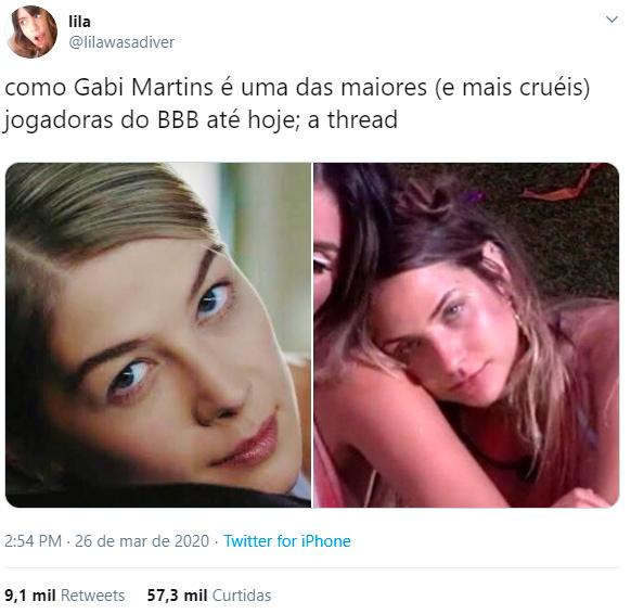 Fã teoriza que Gabi Martins é psicopata