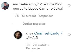 Chay Suede se posiciona a favor de Manu Gavassi